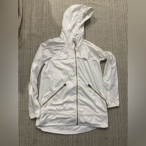 Lululemon Miss Misty Jacket White Windbreaker Packable Hood size 6